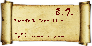 Buczák Tertullia névjegykártya